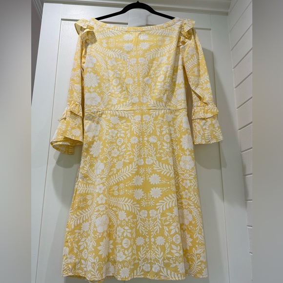 Beyond by Vera Coco Yellow Floral Dress - Picture 6 of 9